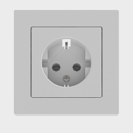 Minimalist Low-Poly 3D Socket Model