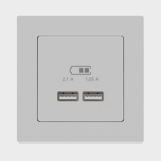 Minimalist USB Charging Outlet 3D model