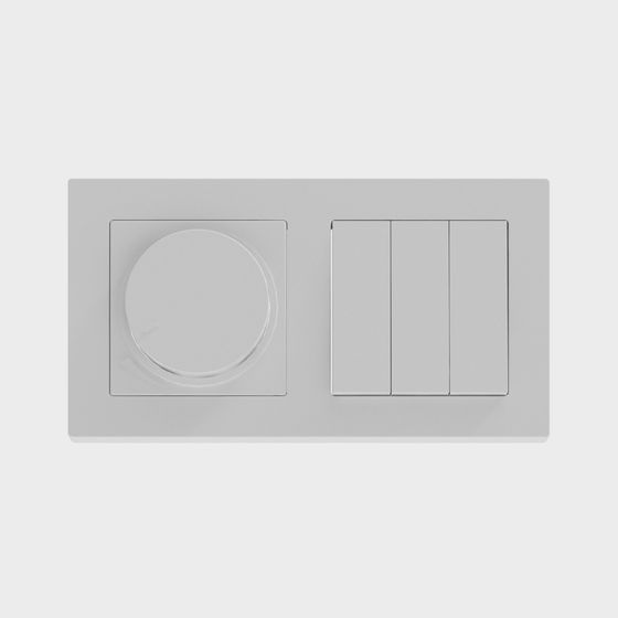 Minimalist Switch Panel 3D model for Modern Interiors