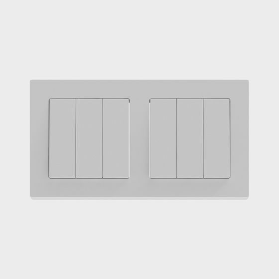 Minimalist Switch Plate 3D model for Modern Spaces
