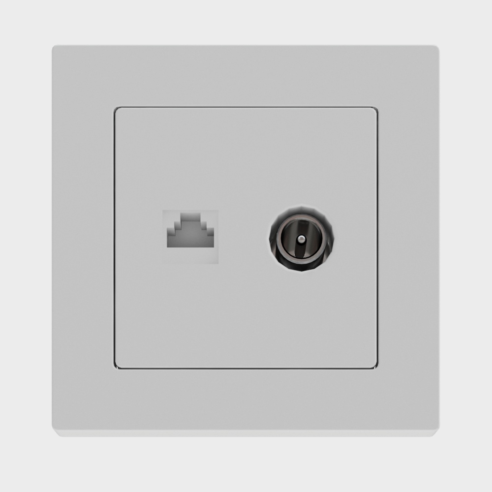 Minimalist Wall Socket 3D model