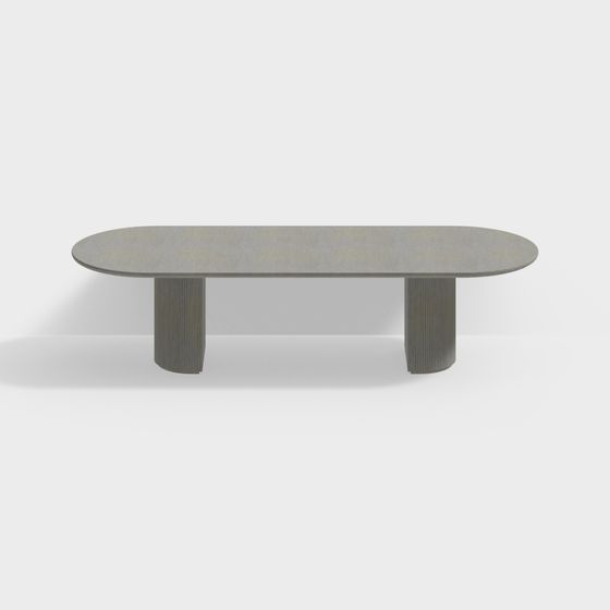 Sophisticated Oval Dining Table 3D Model for Modern Spaces