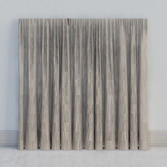 City Pleated Curtain 3D model