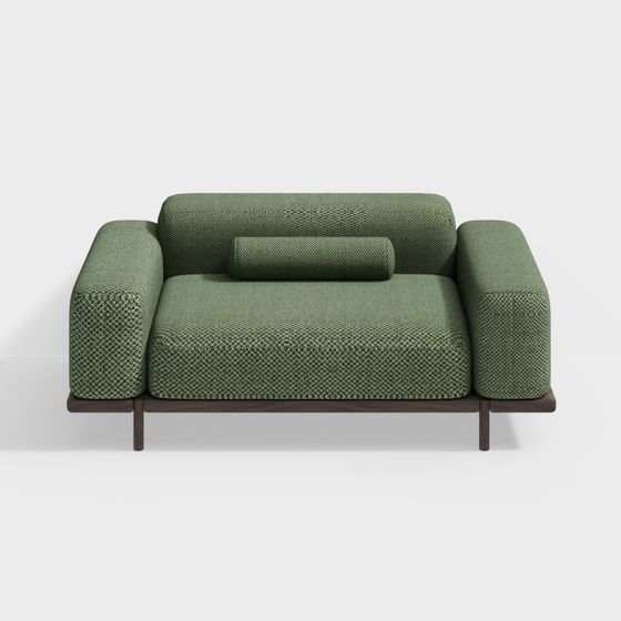 Artistic Low-Poly Sofa 3D Model for Contemporary Spaces