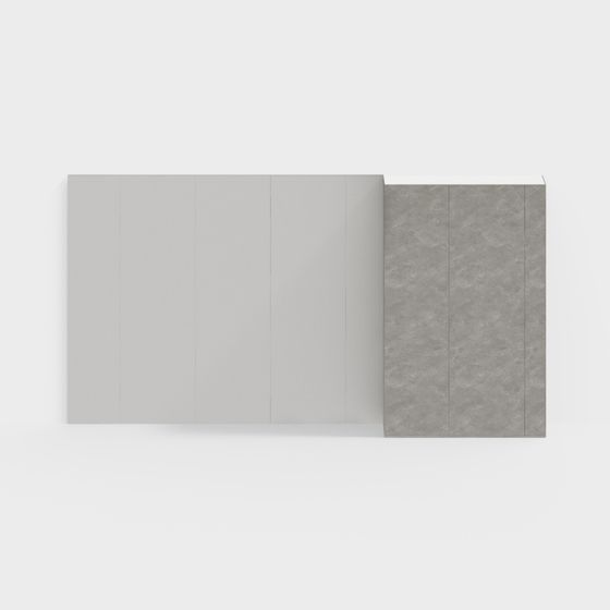 Minimalist Concrete Wall Panel 3D Model