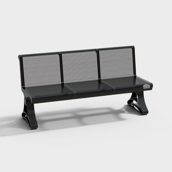 Urban Grid Bench 3D model