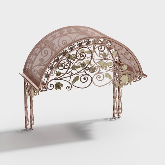 Elegant Grapevine Arch 3D Model for Modern Projects