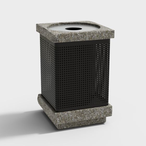 Urban Low-Poly Trash Bin 3D model for Creative Projects