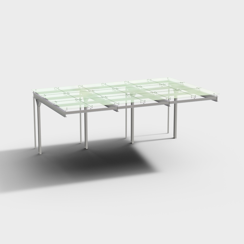 Modern outdoor glass pavilion