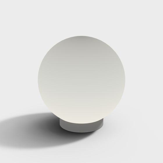 Minimalist Sphere Light Fixture 3D model