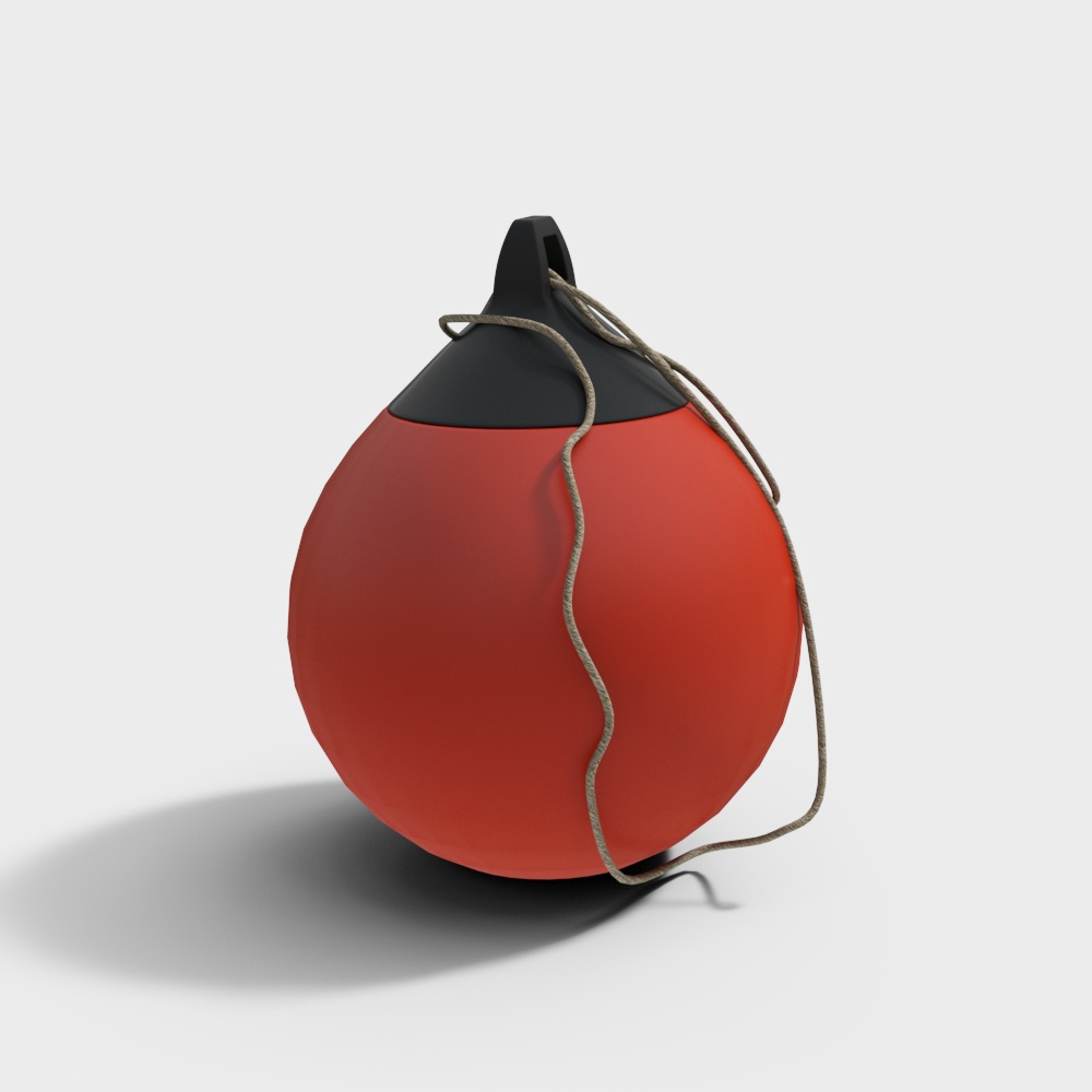Red and Black Bomb 3D Model