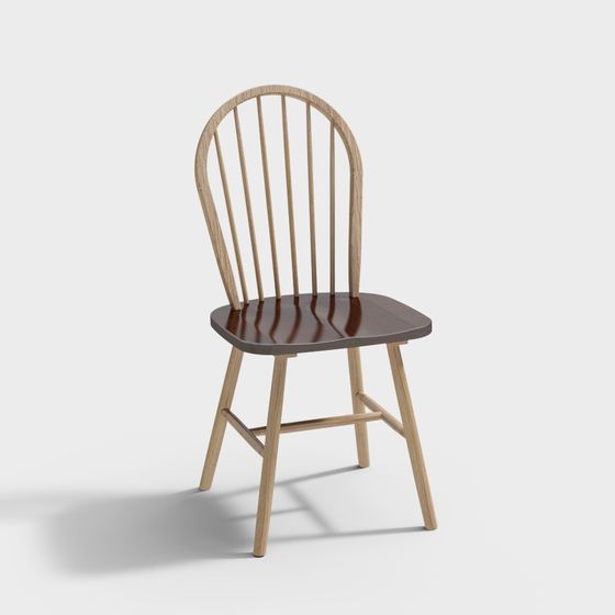 Victorian Style Low-Poly Chair 3D Model