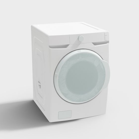 Stylish Washing Machine 3D model for Modern Interiors