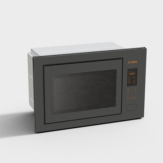 Stylish Built-in Microwave 3D model for Modern Kitchens
