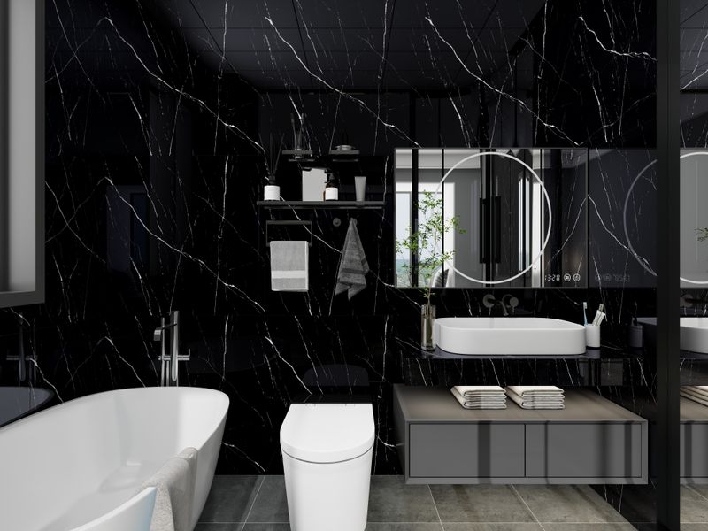 Modern Black & White Bathroom Remodel