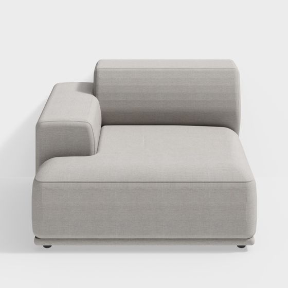 Low-Polygon Modern Sofa 3D Model
