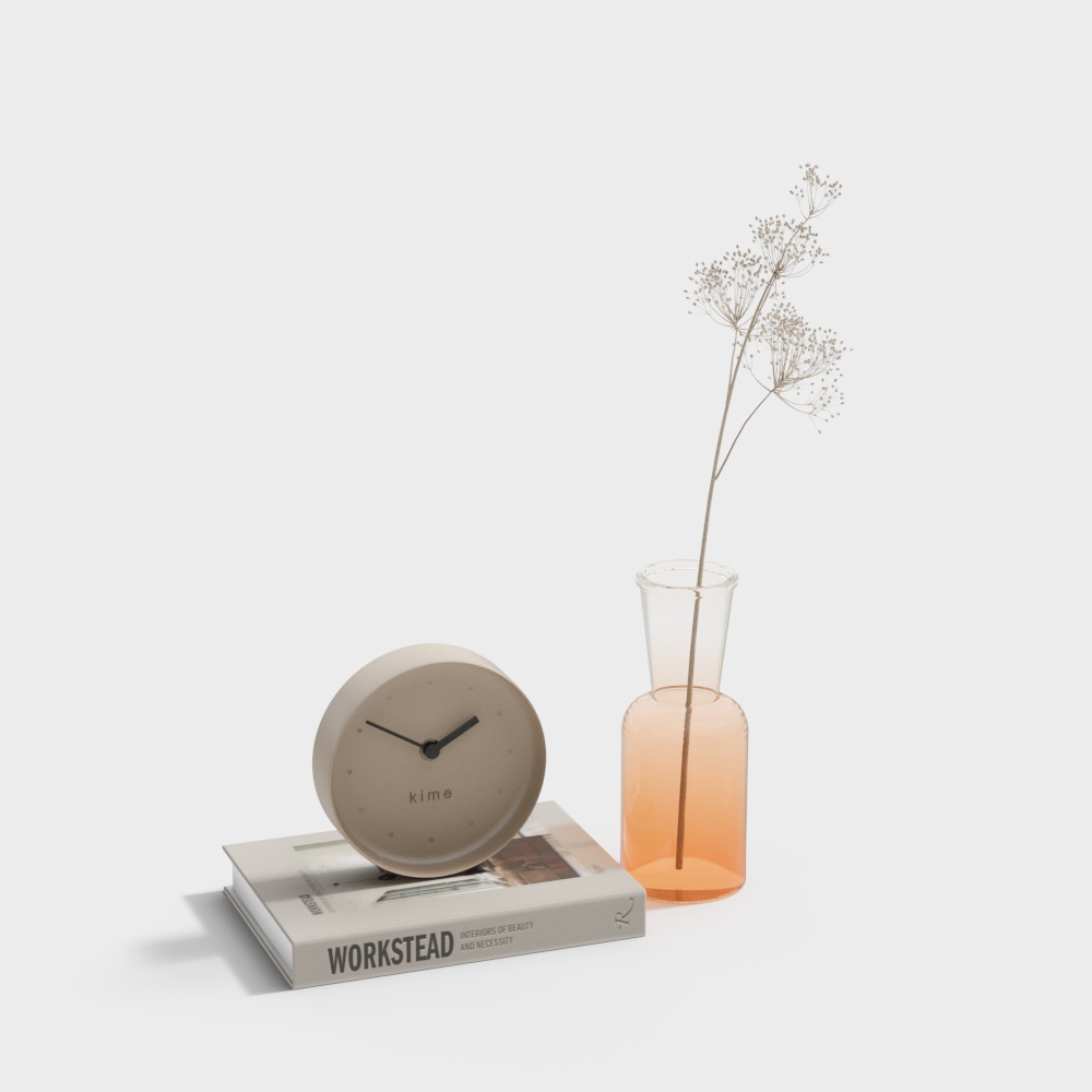 Minimalist Desk Setup 3D Model – Low-Poly Design with Textures