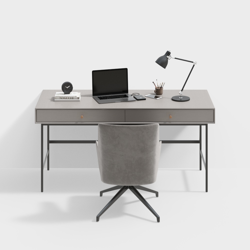 Combinación de escritorio y silla moderna