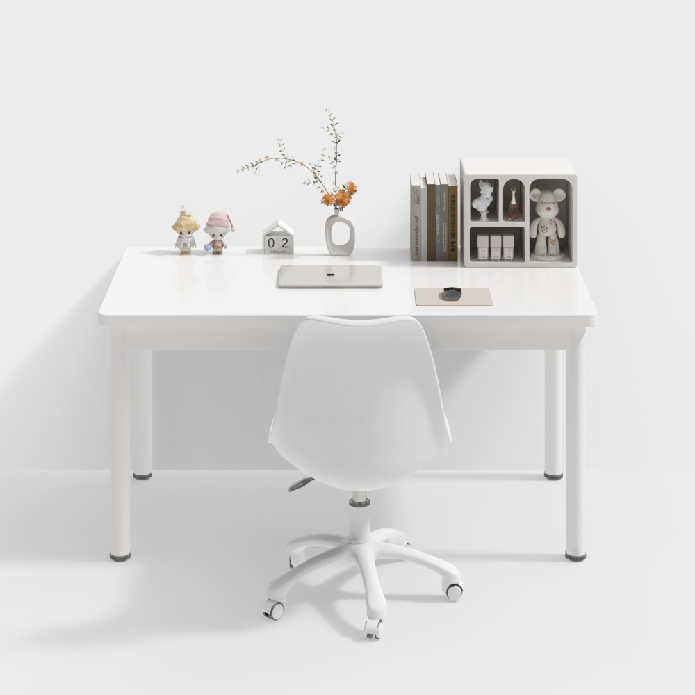 Combinación de mesa y silla de estilo crema