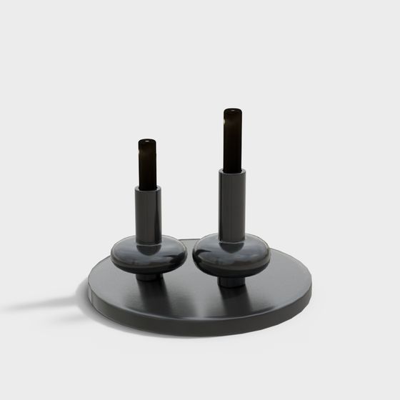 Minimalist Double Column Candlestick 3D model