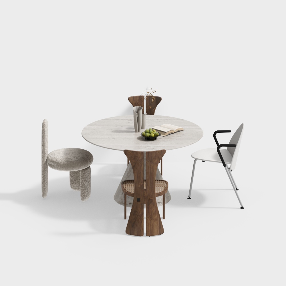 Combinaison de table à manger et de chaises de style chinois pour restaurant