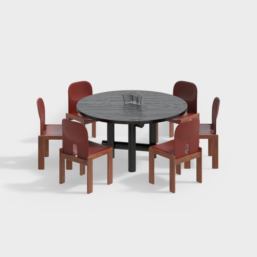 Cassina Modern restaurant dining table and chair combination