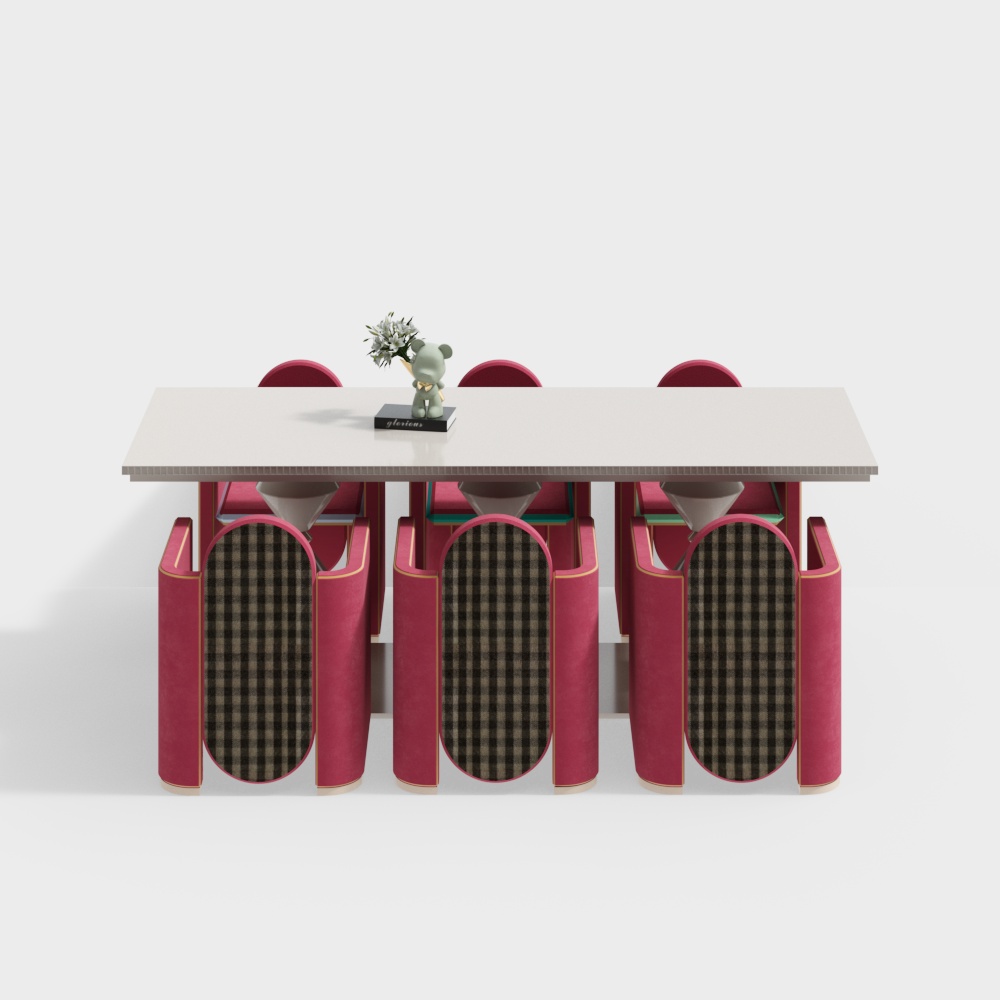 Retro Desk and Chair Set 3D Model – Classic Vintage Style