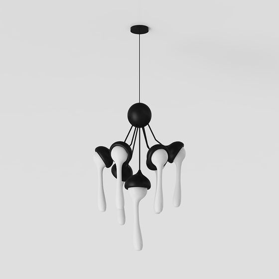 Unique Low-Poly Modern Chandelier 3D model