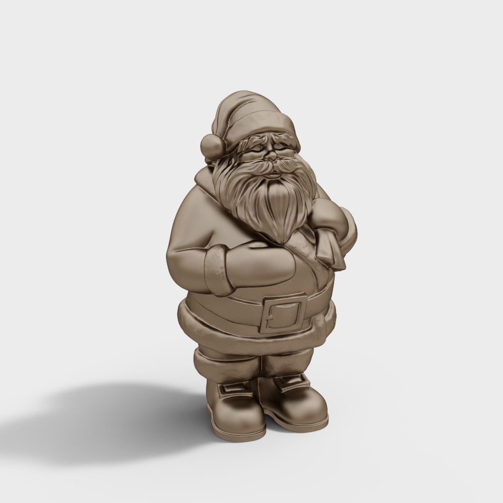 Charming Santa Claus 3D Model for Holiday Decor