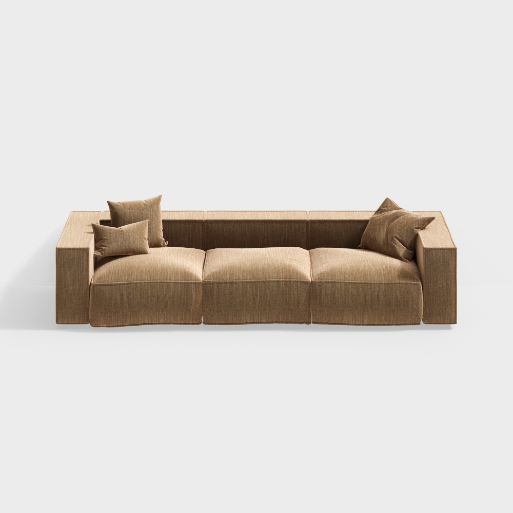 Bosheng Modern Style Fabric Wood Living Room 3.11m Straight Row Sofa-Malmö-BSAS823