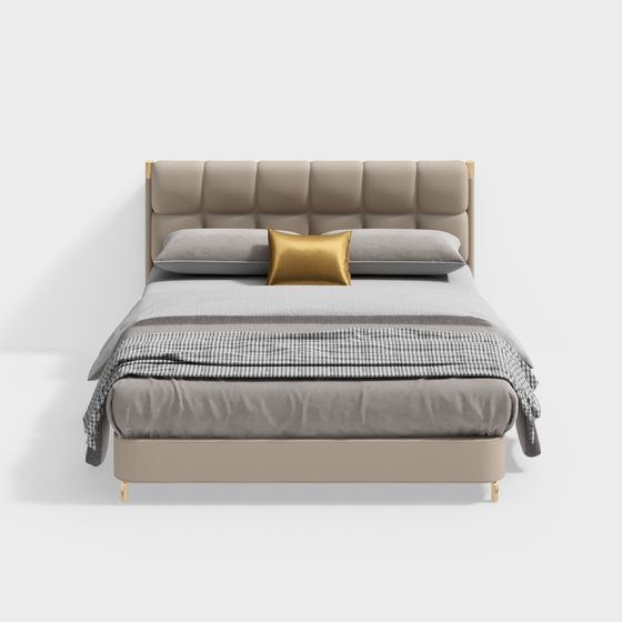 Urban Comfort 3D model Bed for Modern Interiors