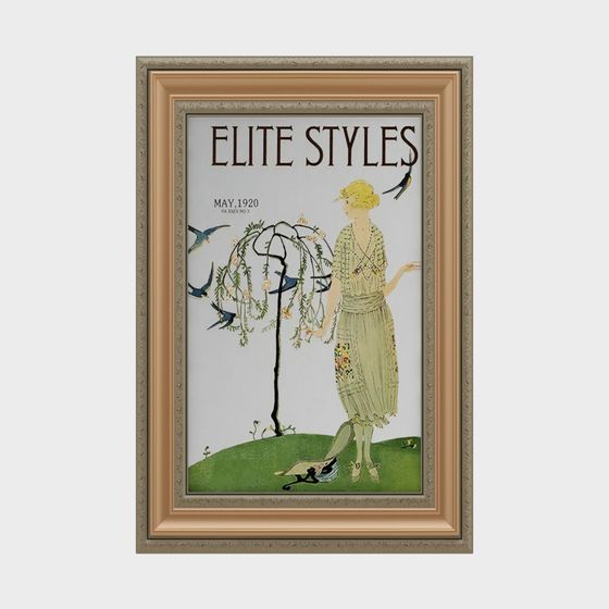 1920s Fashion Magazine Cover 3D model for Creative Projects
