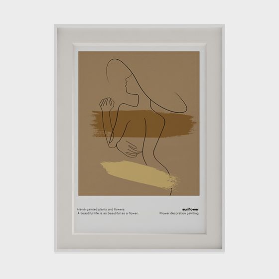 Abstract Female Silhouette 3D Model for Creative Projects