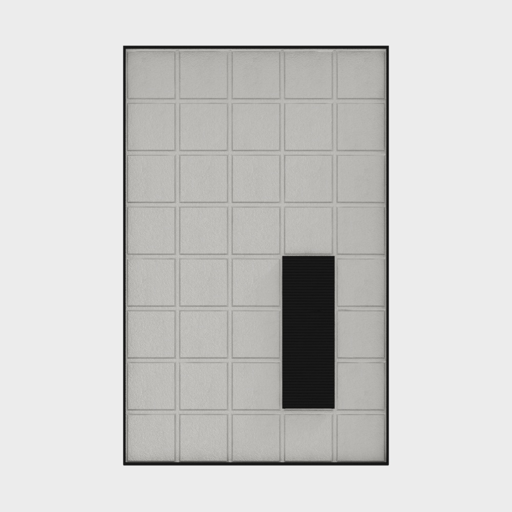 City Window Low-Poly 3D Model – Gray Brick & Shutters