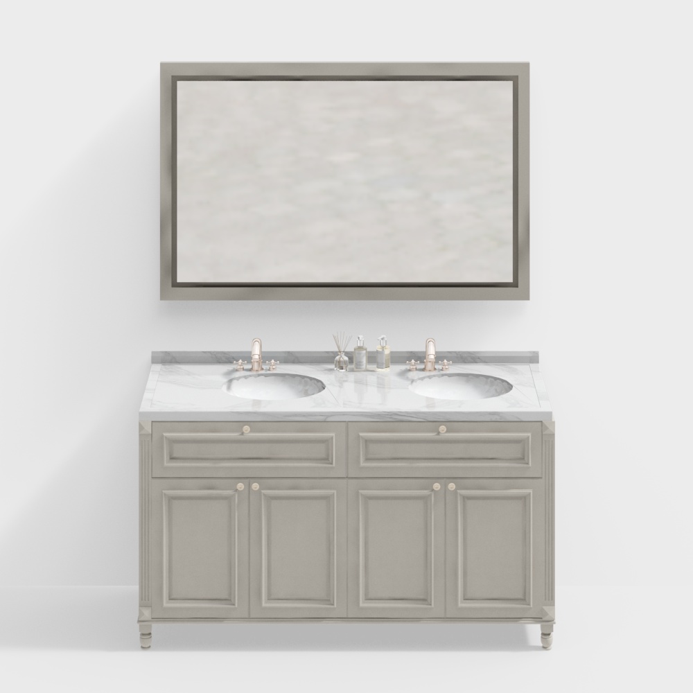 French bathroom cabinet