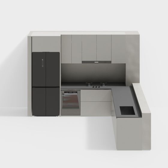 Tủ bếp mở hiện đại