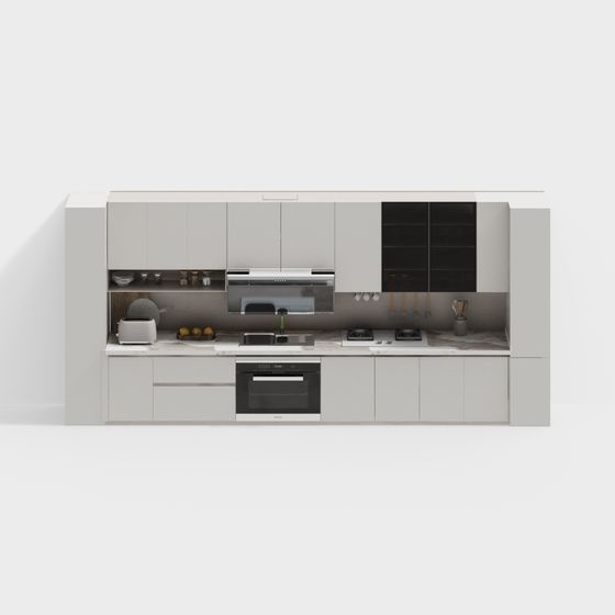Modern Minimalist Kitchen 3D model