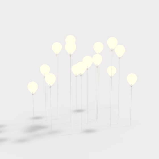 Dreamy Low-Poly Balloon 3D model