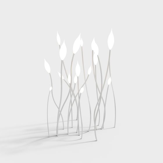Low-Poly Grass Lamp 3D Model Design