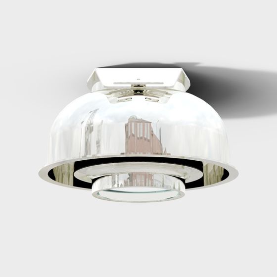 Stylish Industrial Ceiling Light 3D model