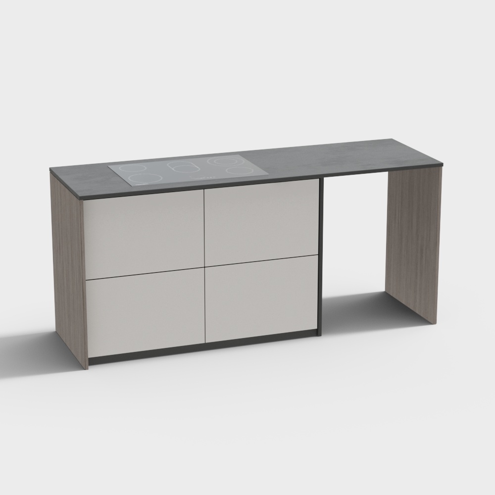 Armoire d'îlot de cuisine moderne