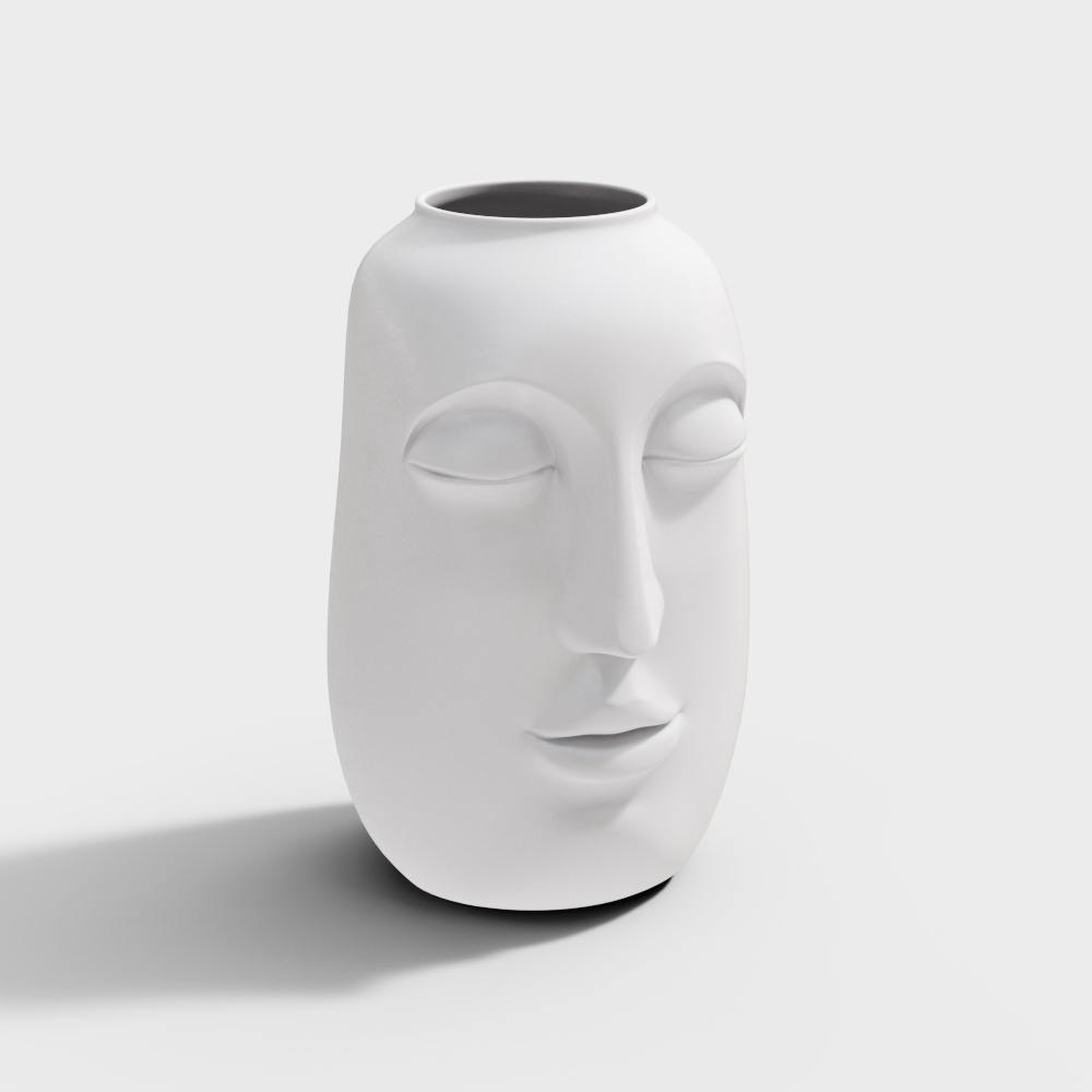 Face art vase
