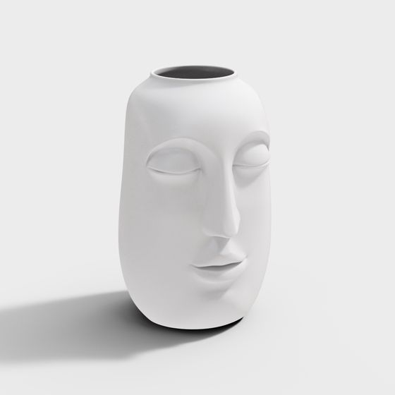 Face Vase Low-Poly 3D model