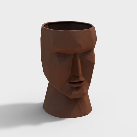 Mystical Stone Head 3D Model Design