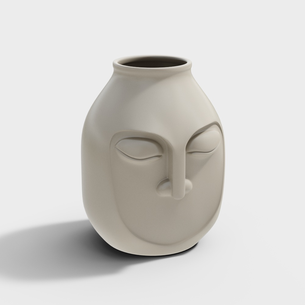 Monata face art vase decoration