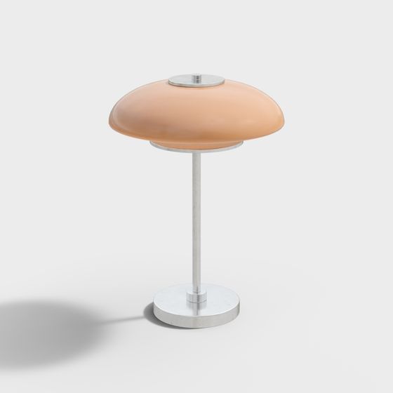 Stylish Low-Polygon Coral Table Lamp 3D model