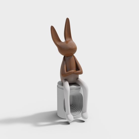 Adorable Low-Poly Rabbit 3D model