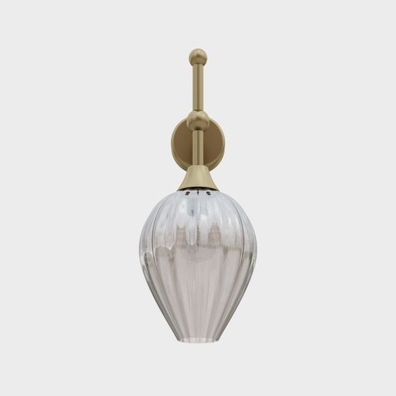 Elegant Golden Wall Lamp 3D model