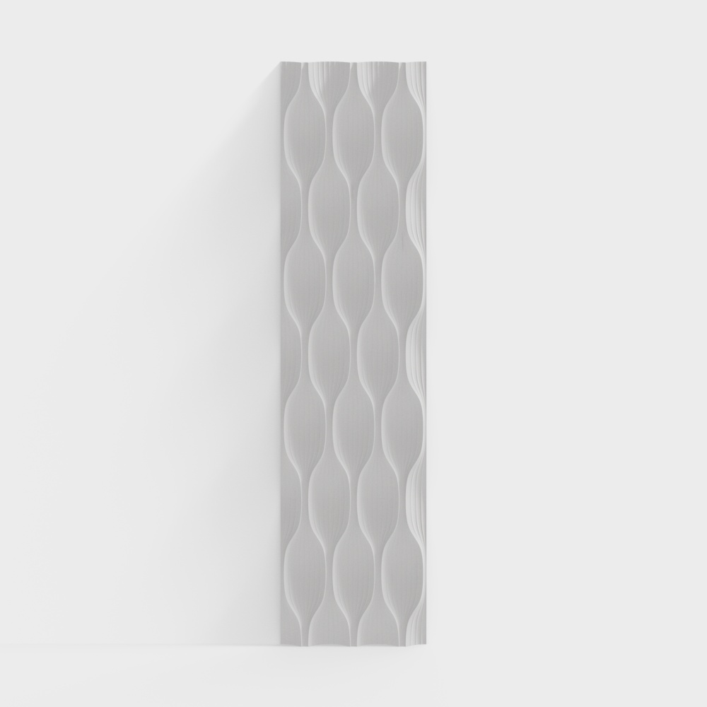 Streamlined Wall Panel Low-Poly 3D model