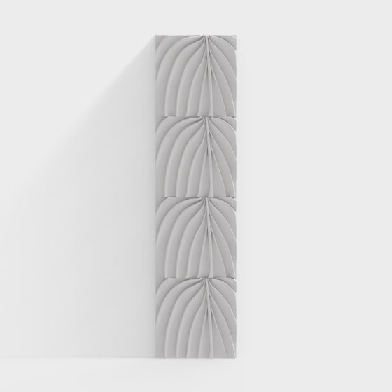 Wave Texture Wall Panel 3D model